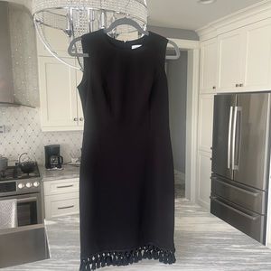 Vintage Calvin Klein little black dress with fringe bottom ! Vibe and cute! 6